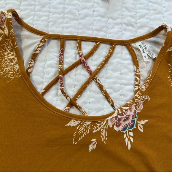 Mudd fall Orange Floral Long Sleeve Dress - Picture 11 of 15